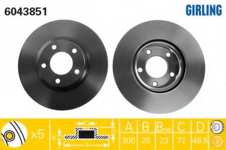   MAZDA 3 2.0 03-/MAZDA 5 R16/17/18 05-  . 6043851