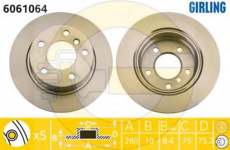   BMW Z4 E85 2.0-2.5 03-  D=280. 6061064