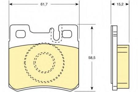 КОЛОДКИ ТОРМОЗНЫЕ MERCEDES W210/W202/W124/W201/R129/R170/A208 CLK ЗАДНИЕ 6109872