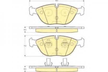 КОЛОДКИ ТОРМОЗНЫЕ AUDI A8/BMW E38/MERCEDES W210/W220 ПЕРЕДНИЕ 6112852