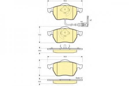 КОЛОДКИ ТОРМОЗНЫЕ AUDI A3/TT/SKODA OCTAVIA/VW BORA/GOLF/POLO 97- ПЕРЕДНИЕ 6114032