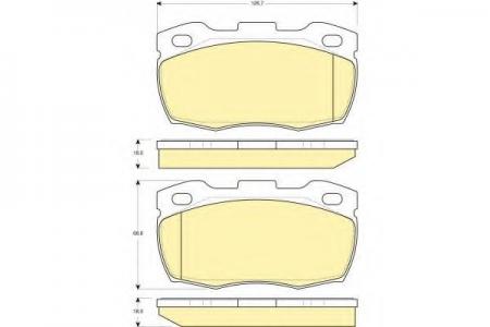 КОЛОДКИ ТОРМОЗНЫЕ LAND ROVER DEFENDER/DISCOVERY 89- ПЕРЕДНИЕ 6114526
