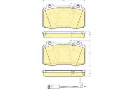 КОЛОДКИ ТОРМОЗНЫЕ MERCEDES C209/W203/W211/W220/R171/R230 ПЕРЕДНИЕ 6115432
