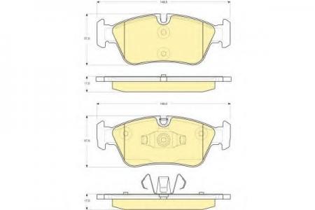КОЛОДКИ ТОРМОЗНЫЕ BMW E81/E87/E90 1.6-2.0 04- ПЕРЕДНИЕ 6116252