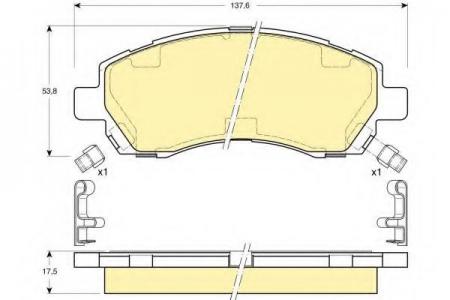 КОЛОДКИ ТОРМОЗНЫЕ SUBARU IMPREZA 1.6-2.0 92-/LEGACY 2.0-2.5 92-00 ПЕРЕДНИЕ 6132059