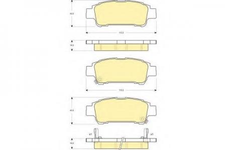 КОЛОДКИ ТОРМОЗНЫЕ TOYOTA AVENSIS VERSO 2.0 01-/PREVIA 2.0-2.4 00- ЗАДНИЕ 6132499