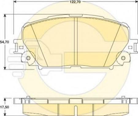 КОЛОДКИ ТОРМОЗНЫЕ TOYOTA YARIS 06- (ЯПОНИЯ) С АБС ПЕРЕДНИЕ 6134609