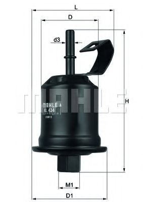   TOYOTA H=123.0 D=50.0 KNECHT KL434