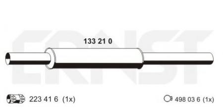 ГЛУШИТЕЛЬ СРЕДНЯЯ ЧАСТЬ 133 21 0