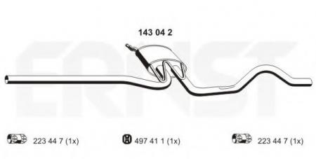 ГЛУШИТЕЛЬ СРЕДНЯЯ ЧАСТЬ 143 04 2