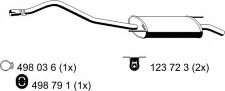 ГЛУШИТЕЛЬ ЗАДН.ЧАСТЬ 176163