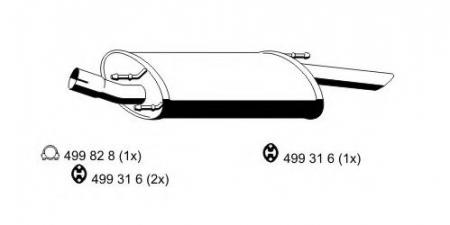 ГЛУШИТЕЛЬ ЗАД.ЧАСТЬ 311 19 9
