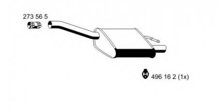 ГЛУШИТЕЛЬ ЗАД ЧАСТЬ 341 23 3