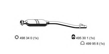 ГЛУШИТЕЛЬ СРЕДНЯЯ ЧАСТЬ 352 01 7