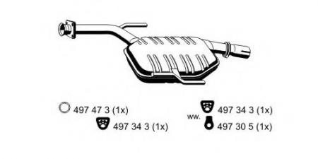 ГЛУШИТЕЛЬ СРЕДНЯЯ ЧАСТЬ 375 00 9