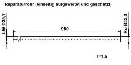 REPARATURROHR 980 MM 461009