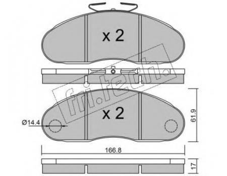 КОЛОДКИ ТОРМОЗНЫЕ ДИСКОВЫЕ ПЕРЕДНИЕ 113.2