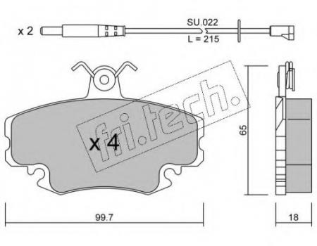 КОЛОДКИ ТОРМОЗНЫЕ ДИСКОВЫЕ ПЕРЕДНИЕ 122.0W