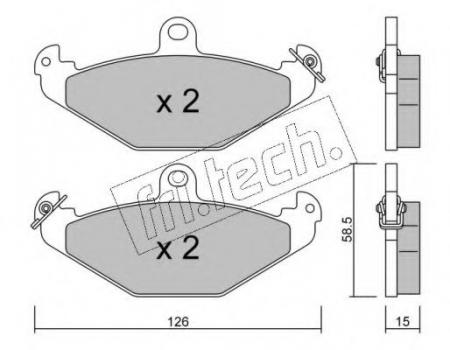 КОЛОДКИ ТОРМОЗНЫЕ ДИСКОВЫЕ ЗАДНИЕ 168.0