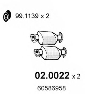 КАТАЛИЗАТОР ALFA 164 3.0I 24V Q4 Q.V. 11/93 02.0022