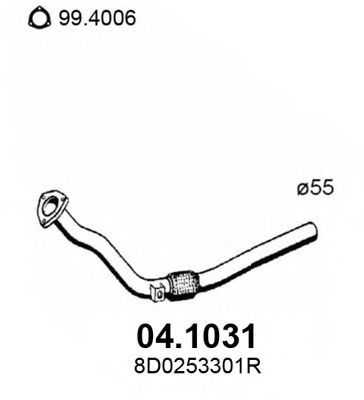 ПРИЕМНАЯ ТРУБА ГЛУШИТЕЛЯ 04.1031