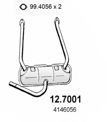 ГЛУШИТЕЛЬ ЗАДНЯЯ ЧАСТЬ FIAT 500 F-L 12.7001