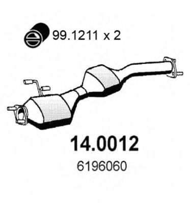 КАТАЛИЗАТОР FORD SIERRA 2.0I S.W. 4X4 1/89 14.0012