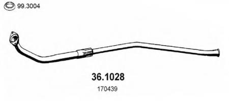 ТРУБА ПРИЕМНАЯ ВЫПУСКНАЯ PEUGEOT 205 10/83 36.1028