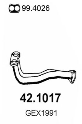 ТРУБА ПРИЕМНАЯ ВЫПУСКНАЯ ROVER 820 2.0 SI STERLING 1986 42.1017