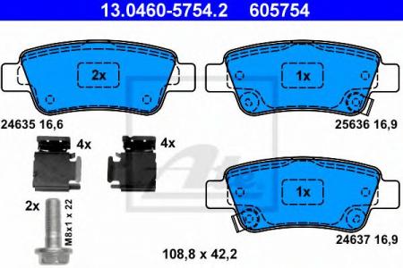    , HONDA: CR-V II 2.0/2.4 VTEC 01-06, CR-V III 2.0 I 4WD/2.2 I-CTDI 4WD/2.2 I-DTEC 4WD/2.4/2.4 4WD/2.4 I-VTEC 4WD 06- 13.0460-5754.2