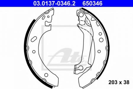 КОЛОДКИ ТОРМОЗНЫЕ БАРАБАННЫЕ ДЛЯ FORD 03.0137-0346.2