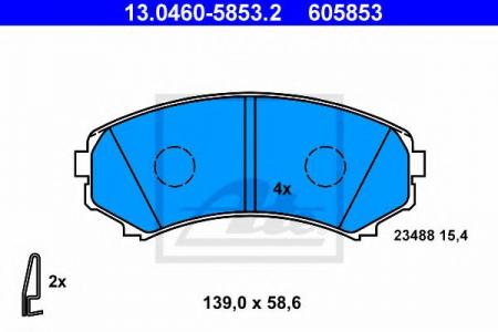    , MITSUBISHI: GRANDIS 2.0 DI-D/2.4 03-, PAJERO CLASSIC 2.5 TD/3.2 DI-D/3.2 DID 02-, PAJERO III 2.5 TDI/3.2 DI-D/3.5 00-07, PAJERO III CANVAS T 13.0460-5853.2