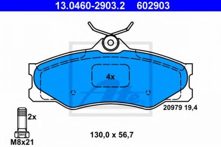 КОЛОДКИ ТОРМОЗНЫЕ ДЛЯ AUDI / VW 13.0460-2903.2