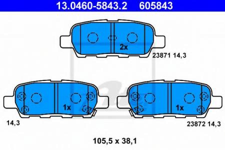    , NISSAN: MURANO 3.5 4X4 03-, QASHQAI/ QASHQAI +2 1.5 DCI/1.6/1.6 DCI/1.6 DCI 4WD/2.0/2.0 DCI/2.0 DCI 4WD/2.0 4WD 07-, TEANA I 2.0/2.3/3.5 03-08 13.0460-5843.2