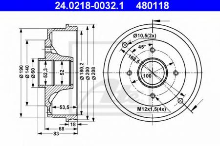    RENAULT CLIO II 1.1-1.9D 9/98->, LOGAN 1.4-1.6 9/04-> 24.0218-0032.1