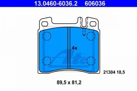 КОЛОДКИ ТОРМОЗНЫЕ ДИСКОВЫЕ ПЕРЕДН, MERCEDES-BENZ: S-CLASS 300 SE,SEL/S320 91-98 13.0460-6036.2