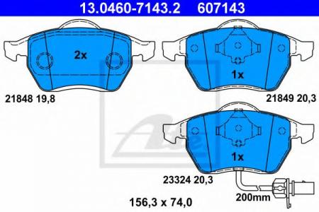    , FORD: GALAXY 1.9 TDI 95-06  SEAT: ALHAMBRA 1.8 T 20V/1.9 TDI/2.0 I 96-10  VW: SHARAN 1.8 T 20V/1.9 TDI/2.0/2.0 LPG/2.0 TDI/2.8 VR6/2.8 VR6 13.0460-7143.2