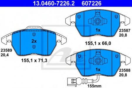   .AUDI TT 1.8TFSI/1.9TDI 06>, VW GOLF V 1.4 03> 13046072262