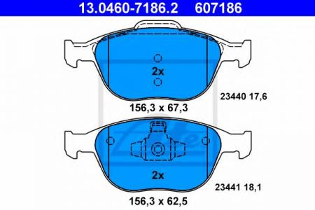    , FORD: FIESTA V ST150 01-, FOCUS ST170 98-05, FOCUS  ST170 99-05, TOURNEO CONNECT 1.8 16V/1.8 DI/1.8 TDCI/1.8 TURBO DI 02-, TRANSIT 13.0460-7186.2