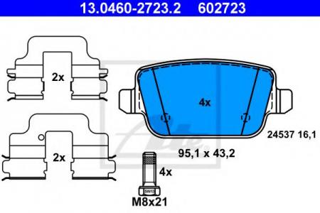    , FORD: FOCUS II 2.5 RS/2.5 RS 500 04-, GALAXY 1.6 ECOBOOST/1.6 TDCI/1.8 TDCI/2.0/2.0 ECOBOOST/2.0 FLEXIFUEL/2.0 TDCI/2.2 TDCI/2.3 06-, KUGA I 2 13.0460-2723.2
