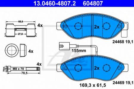    , CITROEN: JUMPER C   2.2 HDI 100/2.2 HDI 110/2.2 HDI 120/2.2 HDI 130/2.2 HDI 150/3.0 HDI 145/3.0 HDI 160/3.0 HDI 180 06-, J 13.0460-4807.2