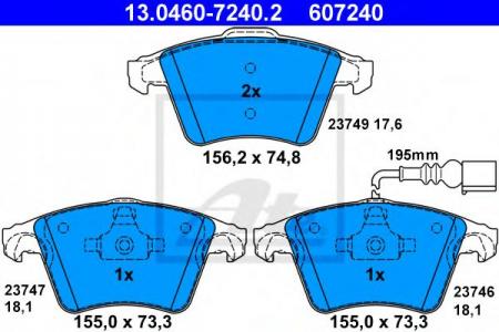    , VW: MULTIVAN V 1.9 TDI/2.0/2.0 BITDI/2.0 BITDI 4MOTION/2.0 TDI/2.0 TDI 4MOTION/2.5 TDI/2.5 TDI 4MOTION/3.2 V6/3.2 V6 4MOTION 03-, TRANSPORTE 13.0460-7240.2