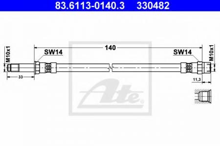   VW SHARAN 95-00  L=140 83.6113-0140.3