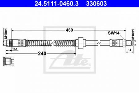   CIT 3 02-/XSARA/PICASSO/BERLINGO 96-/PGT PARTNER 00-  L/R (L=460MM) 24.5111-0460.3