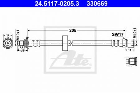    SAAB 900 II 2.0/2.3/2.5, 9-3 2.2TID/2.0I/2.0T/2.3T 24.5117-0205.3
