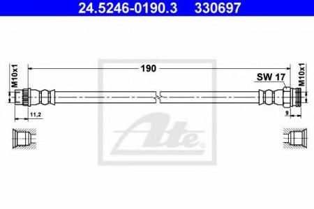   CIT 2 02-/3 02-/C4 04-/PGT 1007 05-/307 00-/308 07-  L/R (L=190MM) 24.5246-0190.3
