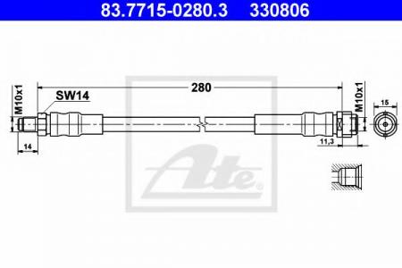    MERCEDES W168 A140-A210 3/01-8/04 83.7715-0280.3