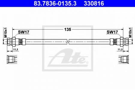    VW /SEAT CORDOBA 1, 0-1, 9 02/93-06/99, IBIZA 1, 0-1, 9 03/83-08/99 83.7836-0135.3