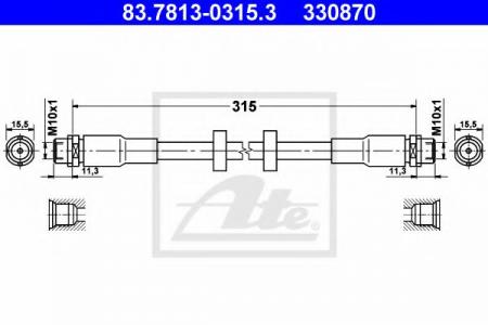   AUDI A6 04-  L/R L=315MM 83.7813-0315.3