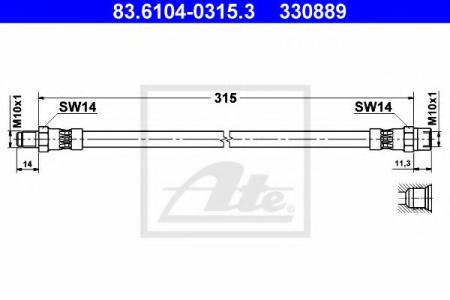   BMW E61 TOURING 2.0-5.0/XI/M/2.0D-3.5D 04-  L/R L=315MM 83610403153